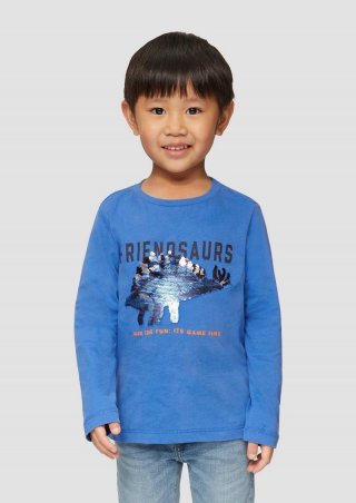 s.Oliver Langarmshirt mit Wendepailletten - royalblau