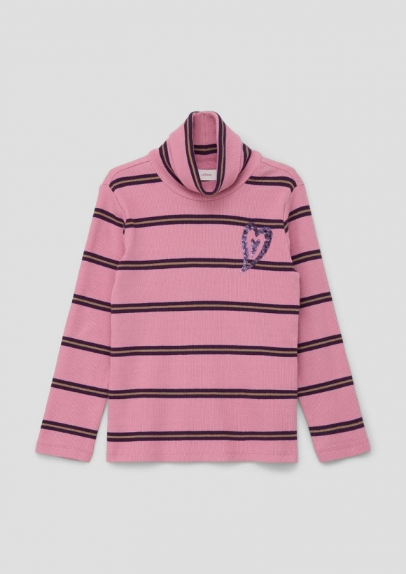 s.Oliver Longsleeve mit Turtleneck - rosa