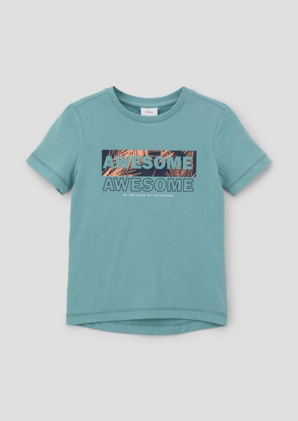 s.Oliver T-Shirt mit Schriftprint - minze