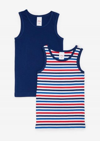 s.Oliver 2er-Pack Jersey-Unterhemden - dunkelblau