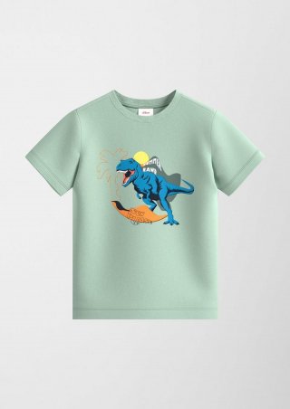 s.Oliver T-Shirt aus reiner Baumwolle - ozeangrün