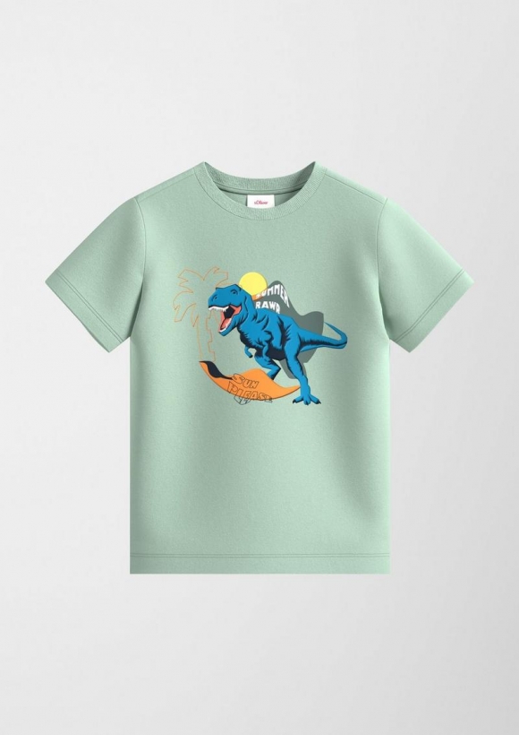 s.Oliver T-Shirt aus reiner Baumwolle - ozeangrün