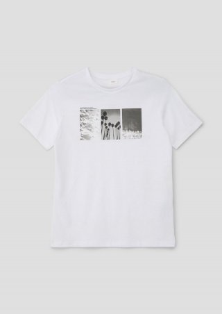 s.Oliver T-Shirt mit Fotoprint - weiß
