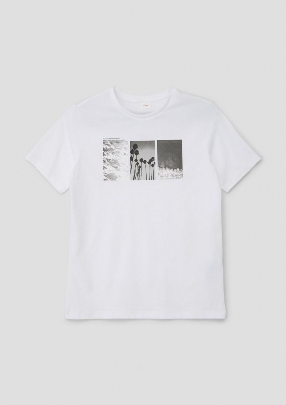 s.Oliver T-Shirt mit Fotoprint - weiß