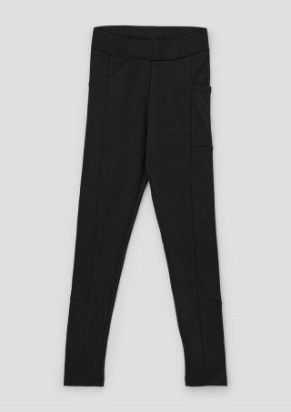 s.Oliver Slim: Hose aus Interlockjersey - schwarz