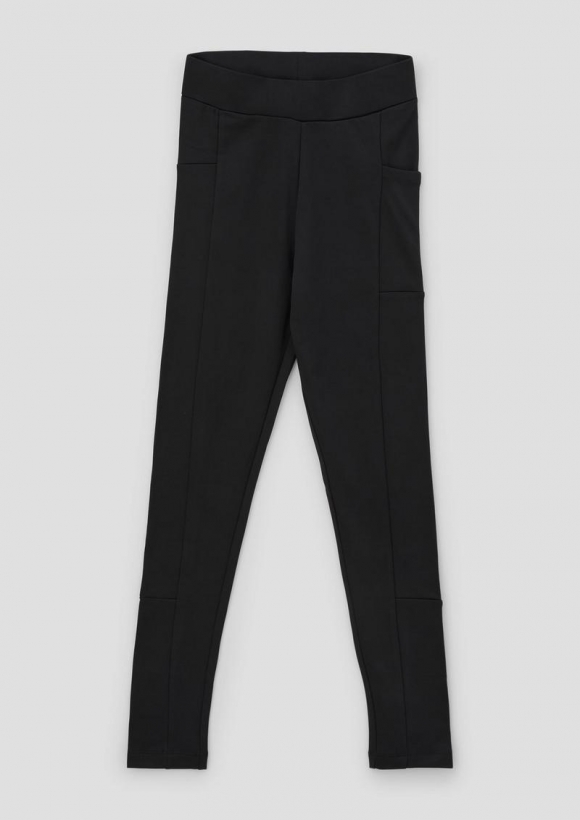 s.Oliver Slim: Hose aus Interlockjersey - schwarz