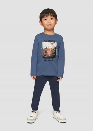 s.Oliver Langarmshirt mit Fotoprint - hellblau