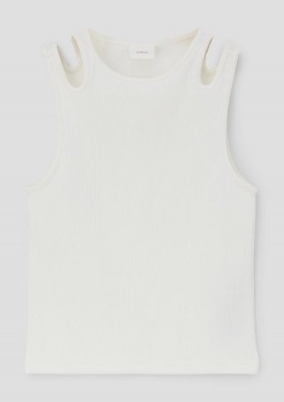 s.Oliver Tank-Top aus Baumwollstretch - ecru