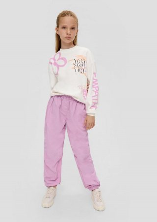 s.Oliver Parachute Hose mit Gummizug - pink