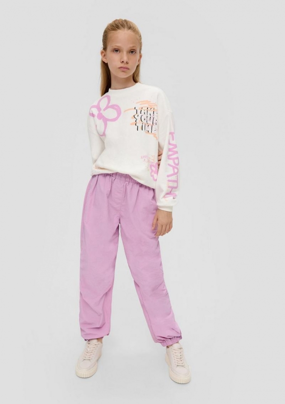 s.Oliver Parachute Hose mit Gummizug - pink