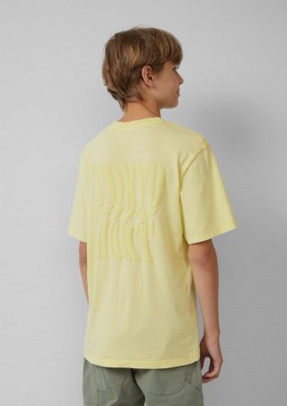 s.Oliver Gewaschenes T-Shirt mit Rückenprint - helles zitrone