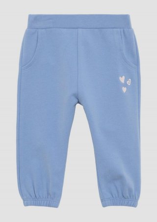 s.Oliver Jogpants mit Elastikbund und Stickerei - himmelblau