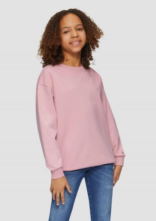 s.Oliver Unisex Sweatshirt mit Rippbündchen und Print - zartrosa