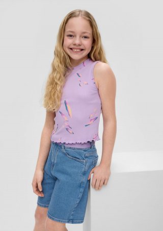 s.Oliver Bermuda Jeans / Loose Fit / Super High Rise / Semi Wide Leg - blau