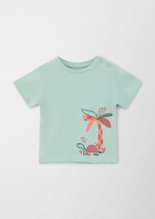 s.Oliver T-Shirt aus reiner Baumwolle - pastelltürkis