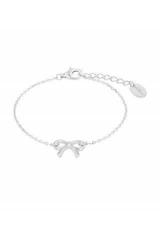 s.Oliver Silber-Armband mit Schleifen-Anhänger - silber