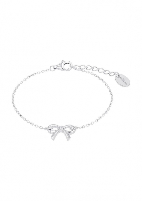s.Oliver Silber-Armband mit Schleifen-Anhänger - silber