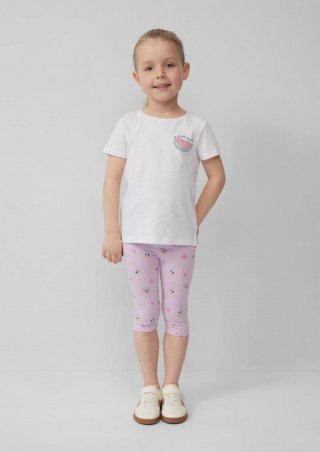 s.Oliver Capri Leggings mit All-over-Print - rosa