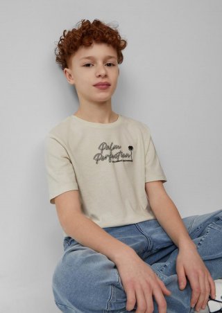 s.Oliver T-Shirt mit Frontprint - creme
