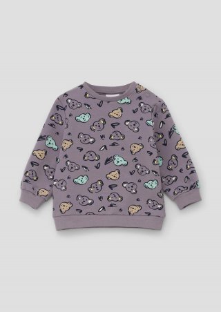 s.Oliver Sweatshirt mit All-over-Print - grau