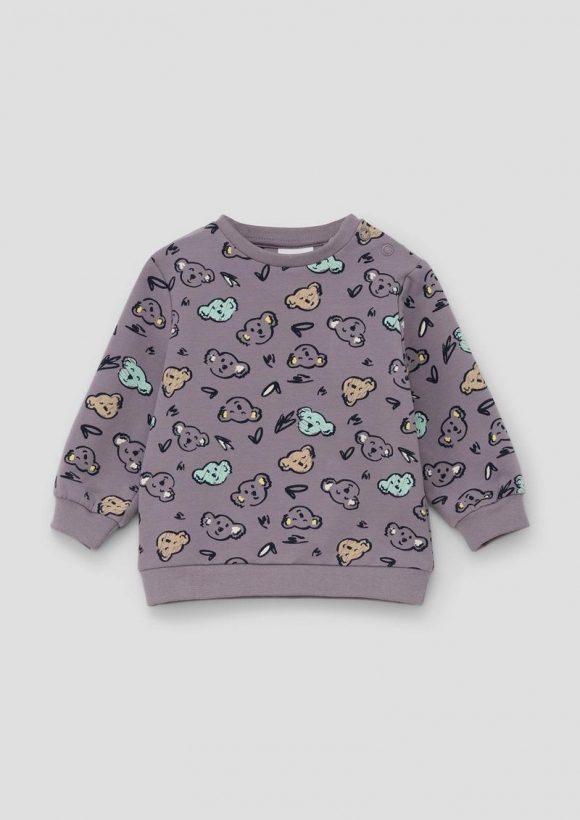 s.Oliver Sweatshirt mit All-over-Print - grau