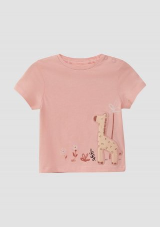 s.Oliver T-Shirt aus Baumwolle mit Artwork - zartrosa