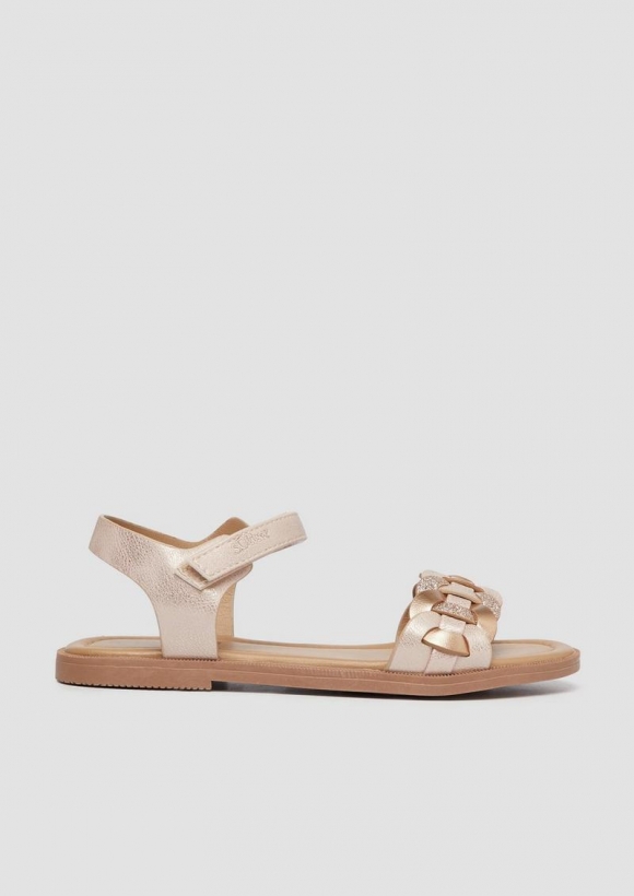 s.Oliver Sandalen mit Klettverschluss - roségold