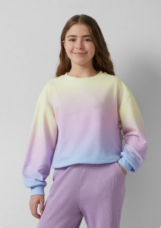 s.Oliver Oversized Sweatshirt mit Farbverlauf - helles zitrone