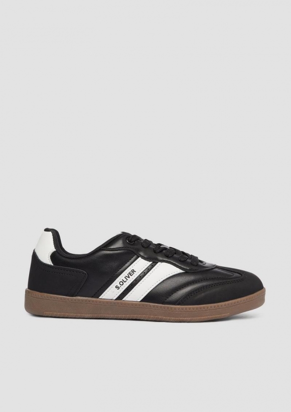 s.Oliver Sneaker mit Kontrast-Details - schwarz