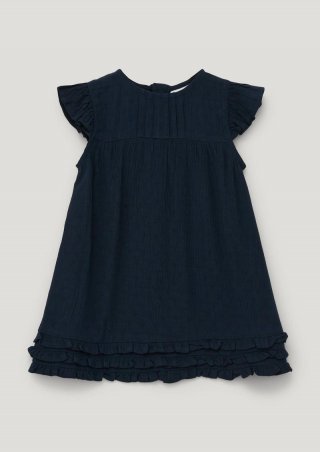 s.Oliver Fließendes Volantkleid - navy
