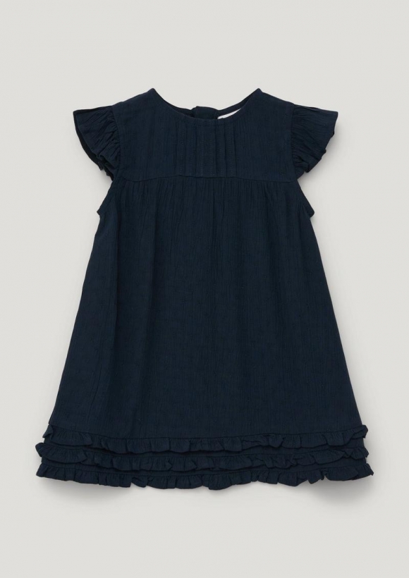 s.Oliver Fließendes Volantkleid - navy