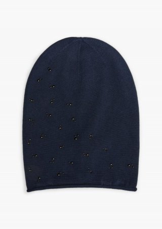 s.Oliver Feinstrickmütze aus Modalmix - navy