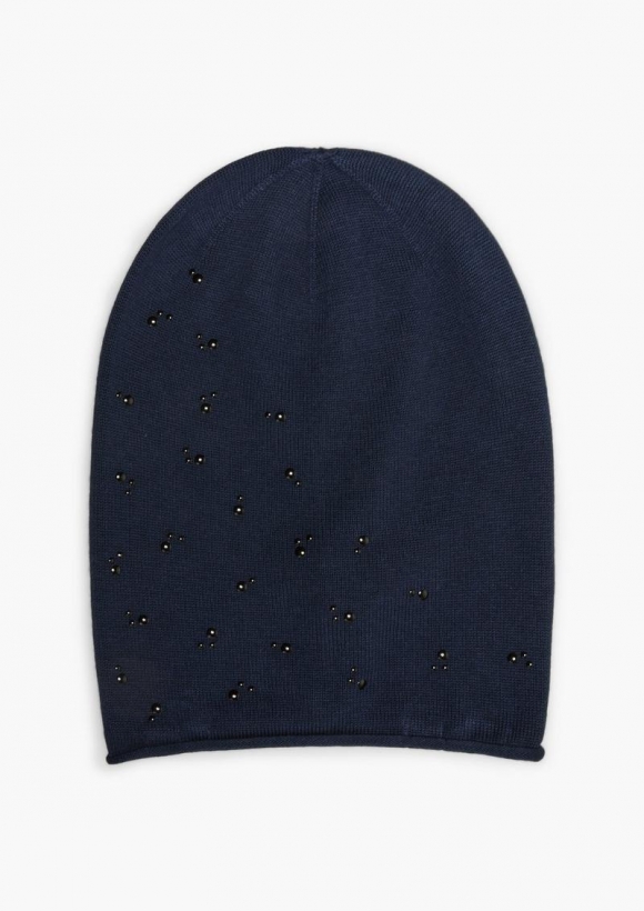 s.Oliver Feinstrickmütze aus Modalmix - navy