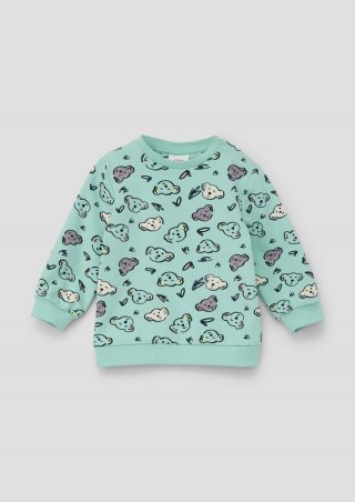 s.Oliver Sweatshirt mit All-over-Print - ozeangrün
