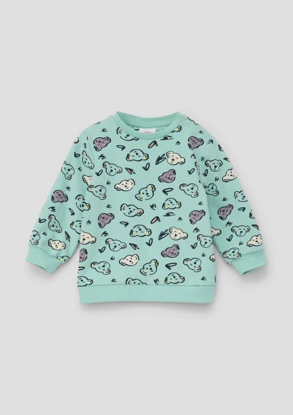 s.Oliver Sweatshirt mit All-over-Print - ozeangrün