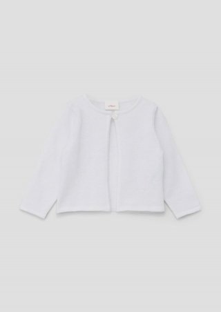 s.Oliver Strickjacke aus Baumwollmix - weiß