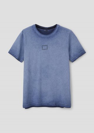s.Oliver Baumwollshirt mit leichtem Farbverlauf - navy