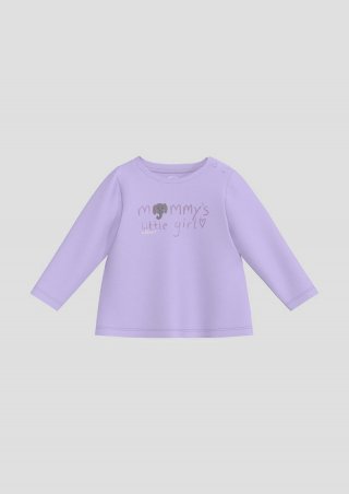 s.Oliver Ausgestelltes Longsleeve mit Glitzer-Print - lavendel