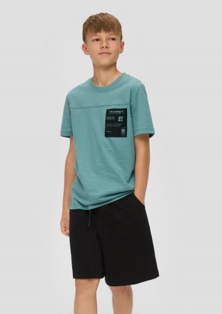 s.Oliver T-Shirt mit Frontprint - helles petrol