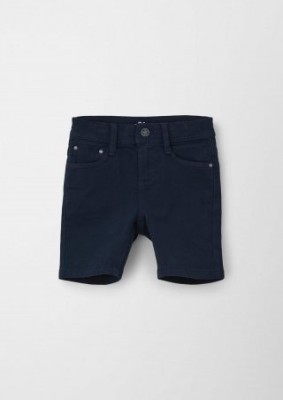 s.Oliver Slim: Bermuda aus Baumwollstretch - navy