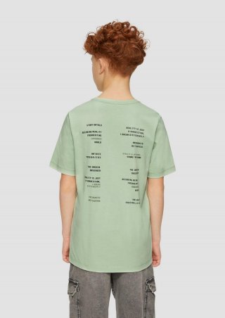 s.Oliver Baumwoll-T-Shirt mit Rückenprint - hellgrün
