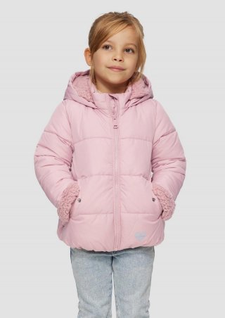 s.Oliver Steppjacke mit Teddyplüsch-Details und Fleecefutter - zartrosa