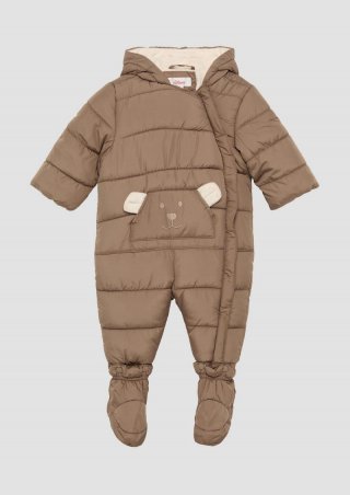 s.Oliver Schneeanzug mit abnehmbaren Füsschen und samtigem Fleecefutter - cognac