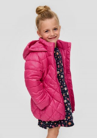 s.Oliver Steppjacke mit Textilgürtel - pink