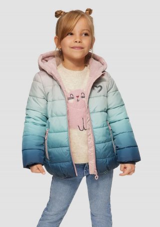 s.Oliver Steppjacke mit Pailletten-Applikation und Fleecefutter - navy
