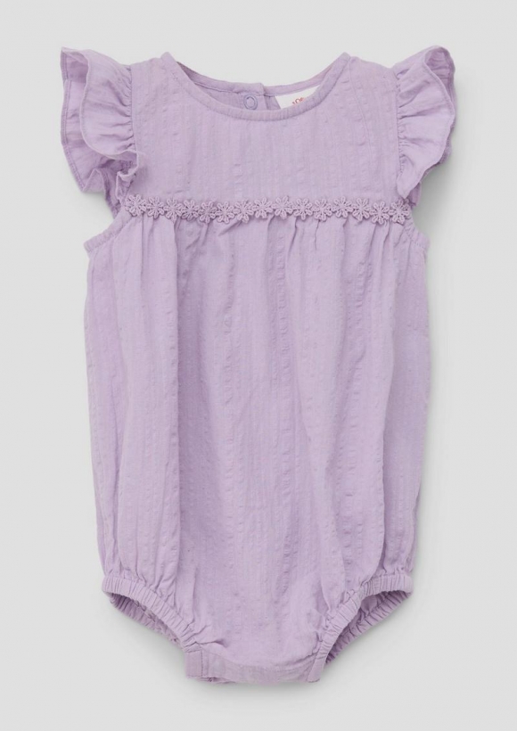 s.Oliver Onesie mit kurzen Volantärmeln - lavendel