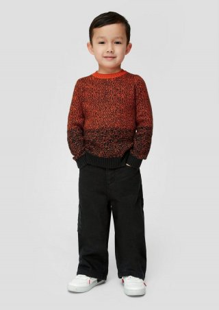 s.Oliver Melierter Strickpullover - orange