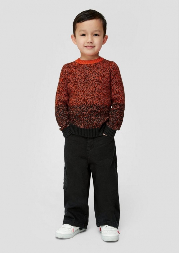 s.Oliver Melierter Strickpullover - orange