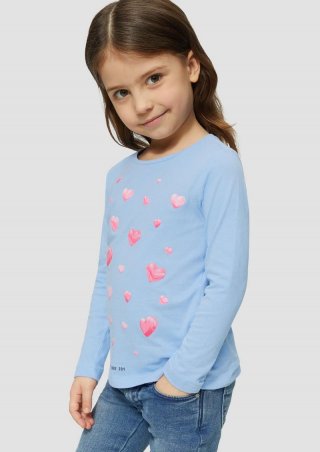 s.Oliver Jersey-Longsleeve mit Silicon-Print - himmelblau