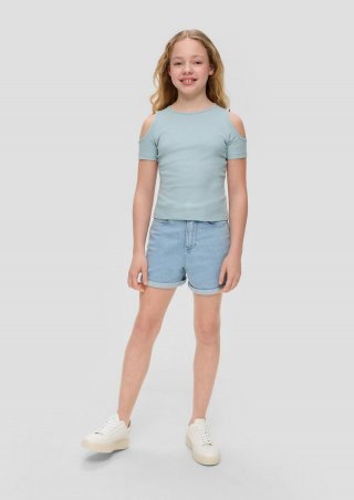 s.Oliver T-Shirt mit Cut-outs - helles türkis